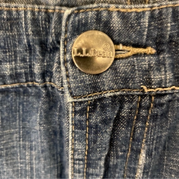 LL Bean soft denim wide leg capris - Picture 2 of 5